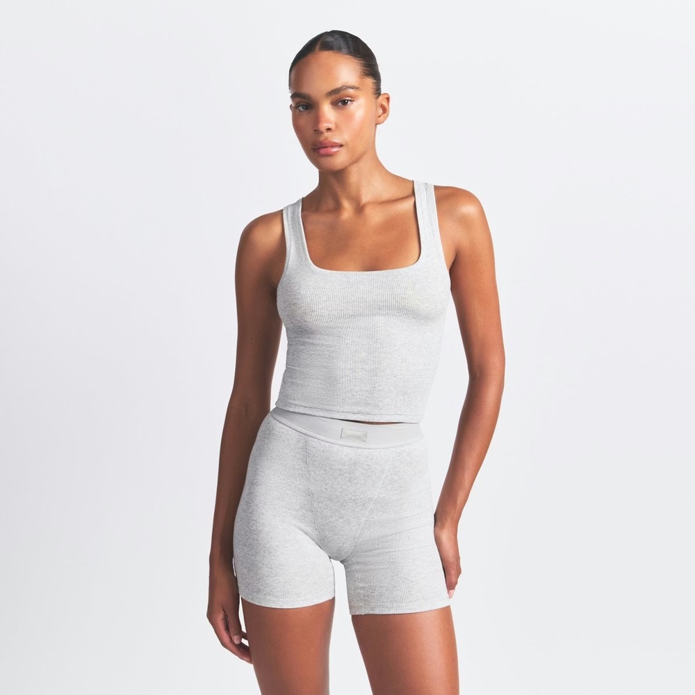 SKIMS Cotton Rib Tank 3-Pack + Cotton Rib Boxer 3-Pack Set - Picture 3 of 6